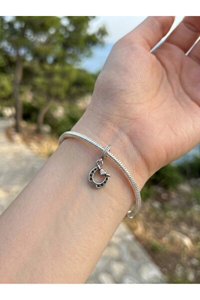 My Story Uğurlu At Nalı Sallantılı Gümüş Charm