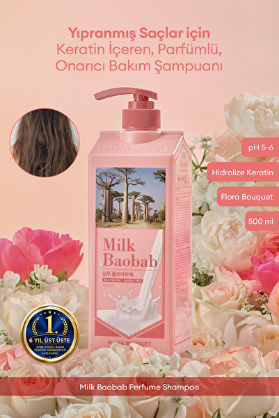 Milk Baobab Yıpranmış Saça Onaran Parfümlü Keratinli Şampuan Perfume Shampoo ...