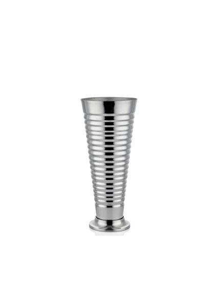 LAMEDORE Vas decorativ mic, lung, argintiu, cu dungi 21x21x49 cm 1RSH-446S