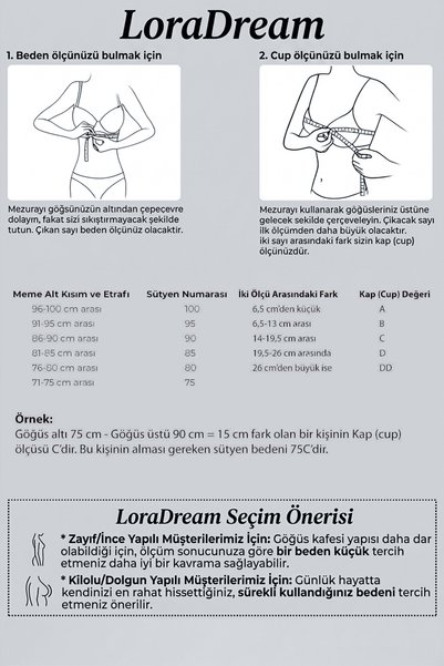 LoraDream Desteksiz Telsiz Kalın Lastikli Toparlayıcı Sütyen