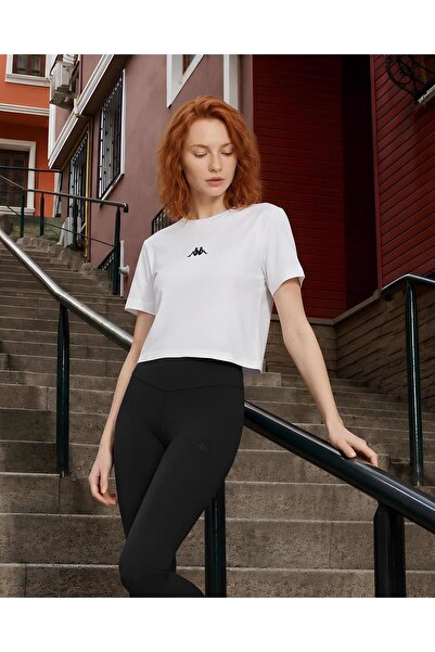 Kappa Khloe Tshirt Kadın Beyaz Slim Tişört
