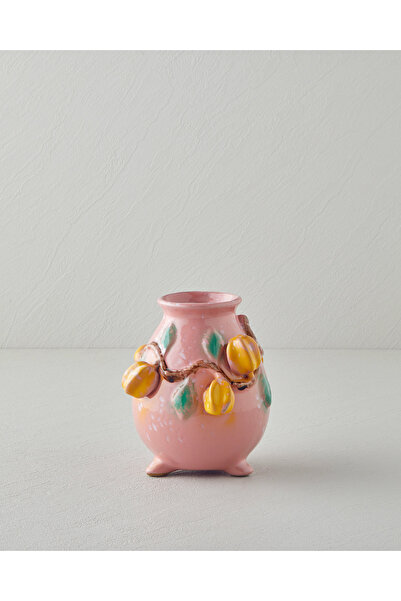 English Home Summer Fruit Vazo 17x16x16 cm Pembe