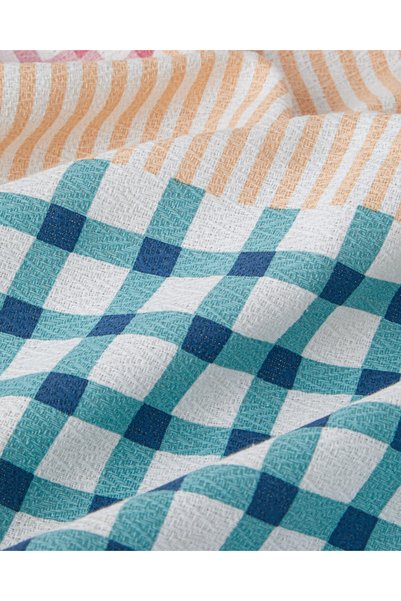 English Home Summer Grid Printed Cotton Lu Double Piqué 200X220 cm Orange