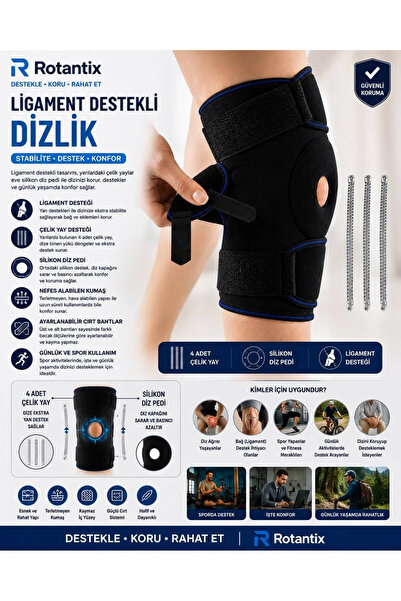 Rotantix دعامة ركبة مع دعم للغضروف الهلالي والرباطات - لتخفيف آلام الغضروف ال...