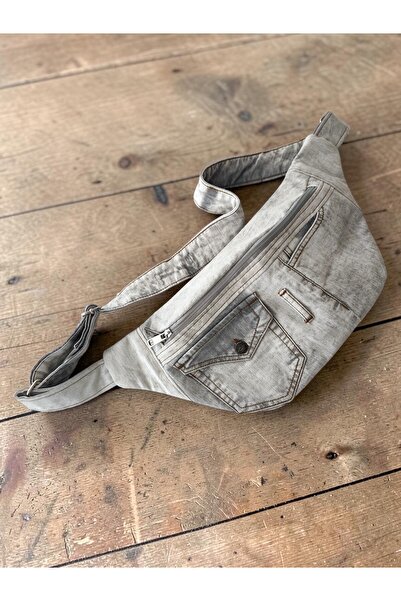minart design Gray Denim Special Design Bag Suitable for Cross-Use