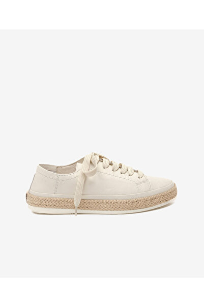 Greyder Kadın Kirli Beyaz Hakiki Deri Sneaker Ayakkabı 5Y2SA33671