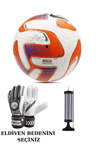 Janissary Eldiven + Extra Dayanıklı Futbol Topu Dikişli Iç Ve Dış Mekan Futbo...