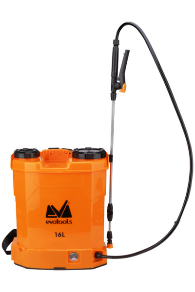 Evotools Pompă de irigații cu baterie din PP, cu spațiu de depozitare de 16 l