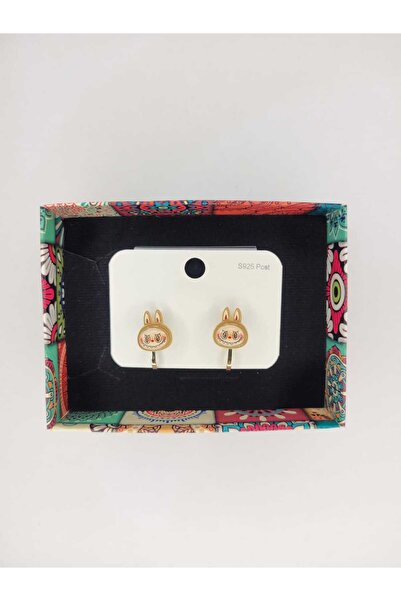 ÖZÇTAKI Steel Children's Earrings - Clip-On (Non-Pierced) - Labubu Model - fo...
