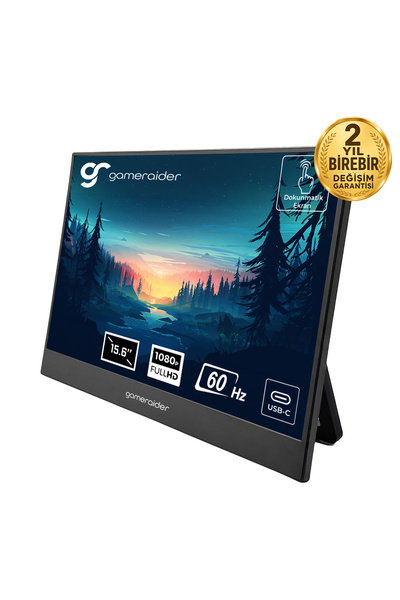 GameRaider P15 Touch 15.6 inç 60Hz Full HD IPS Dokunmatik Taşınabilir Monitör