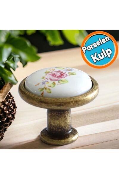NZB Answer: Porcelain Floral Button Kitchen Cabinet Door