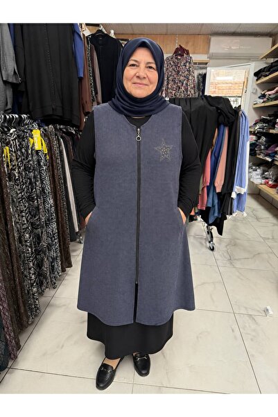 Elanur Büyük Beden Penye Yelek