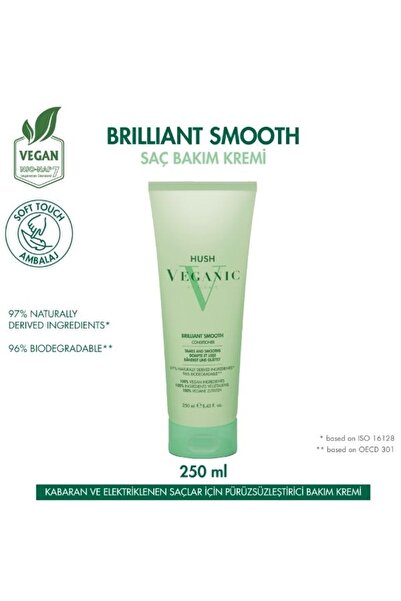 HUSH Veganic Brilliant Smooth Kabaran Saçlar İçin Pürüzsüzleştirici Saç Kremi...