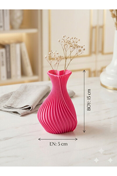 3D Oyuncak D. Modern Tasarım 3D Baskı Dekoratif Vazo - Kalp Formlu