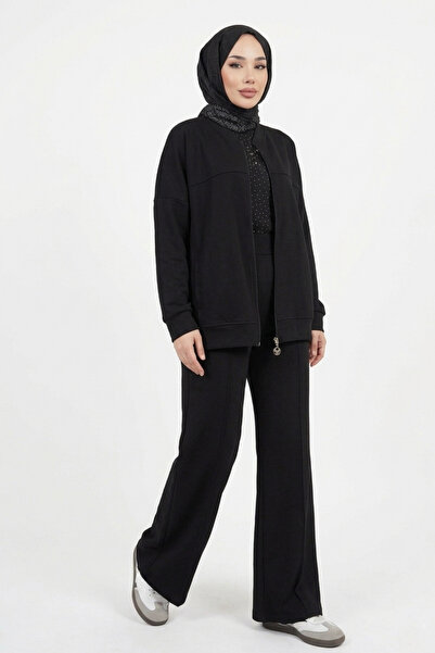 Thiff Set modal oversize cu fermoar frontal Tesettür