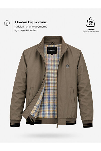MOT&MONT Erkek Pamuk Polyester Karışım BONDED Kumaş Su ve RÜzgar Geçirmez Haf...