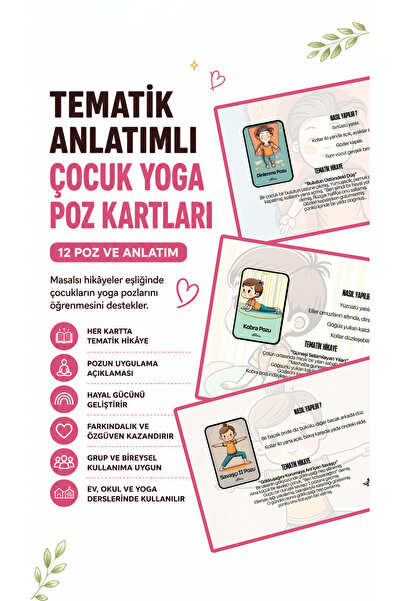 Yogatoon Kids World Çocuk Yogası Poz Anlatımlı Eğitim Kartları – Tematik Ders...