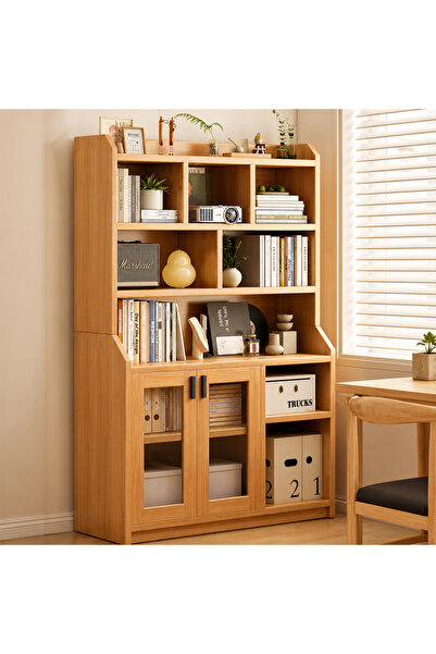 KEKE Cabinet Storage inside Living Room Wood Brown Color 120*30*180cm