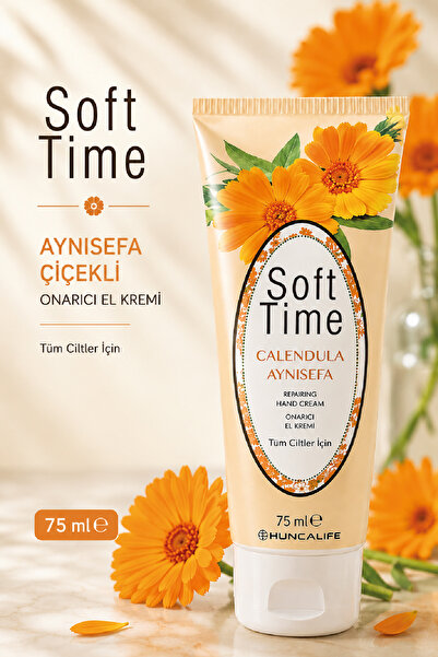 Huncalife Soft Tıme Aynısefa Çiçekli, Onarıcı El Kremi 75 ml
