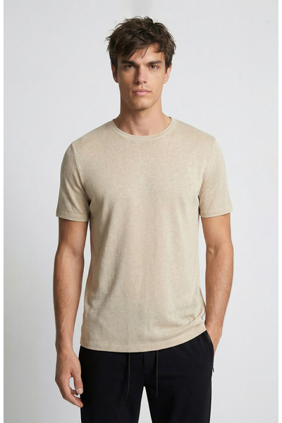 Network Bej Basic T-shirt