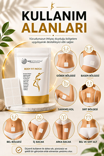 waw international Body Fit Patch – Göbek Bandı 30’lu | Sıkılaşmaya Yardımcı • Tokluk Hissi Destekleyici