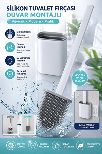 NEWSTORE HOME Wc Fırça Takımı Silikon
