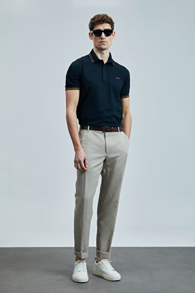 Lufian North Smart Men's Polo T-Shirt Dark Navy Blue