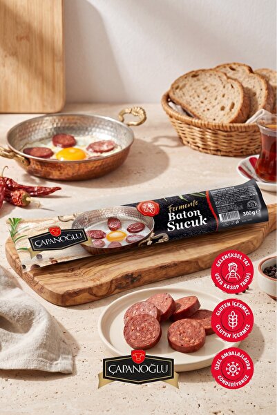 Çapanoğlu Fermente Baton Sucuk 300 Gr Kasap Usulü Geleneksel Tat Tost Ve Kahv...