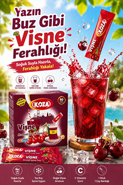Koza Gurmelerin Seçimi Pratik Lezzet Vişne Aromalı Sıcak ve Soğuk İçim Premiu...