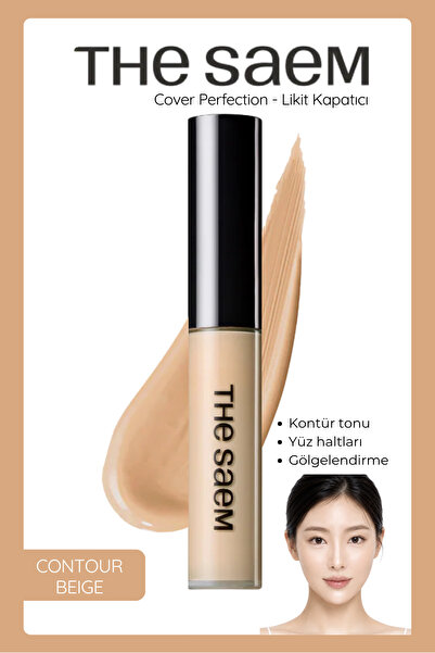 THE SAEM Uzun Süre Kalıcı Likit Kapatıcı Cover Perfection Tip Concealer - Con...