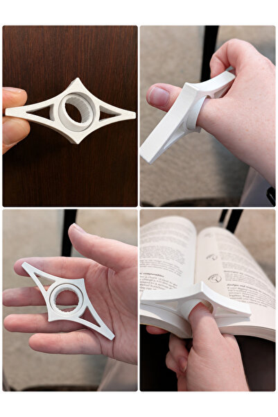 Mabs Tech Ergonomik Kitap Okuma Yüzüğü - Pratik Sayfa Tutucu Parmak Destekli 3D Tasarım