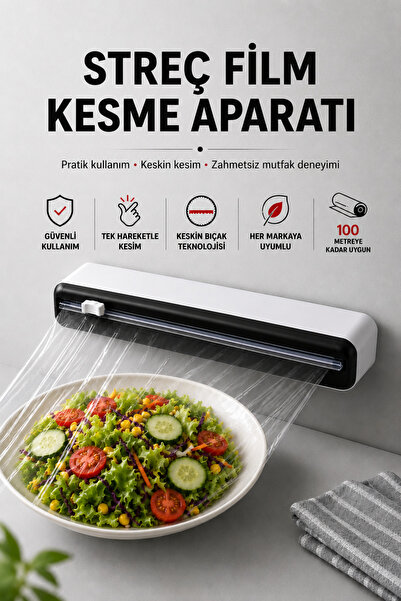 Delvos Streç Film Kesme Aparatı Streç Film Alüminyum Folyo Kesici Vakum Sabit...