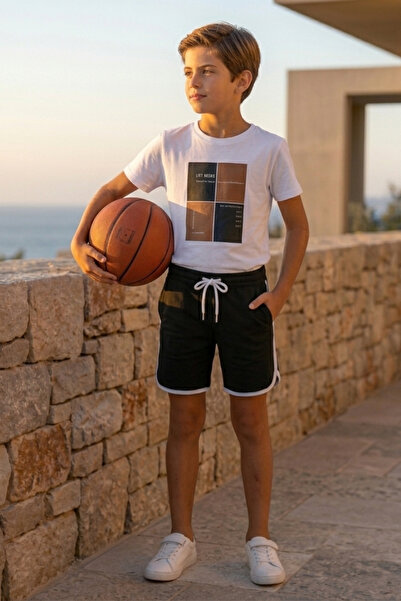 Mutlu Kids Set de 2 piese pentru băieți: tricou imprimat cu mânecă scurtă și ...