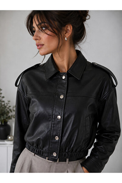 Velmora Leather Hakiki Deriden Kadın Ceket
