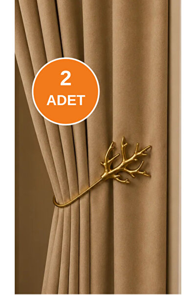 Helezoni 2’li Set -Dekoratif Mercan İpli Fon Perde Tutacağı Delme & Vida Yok ...