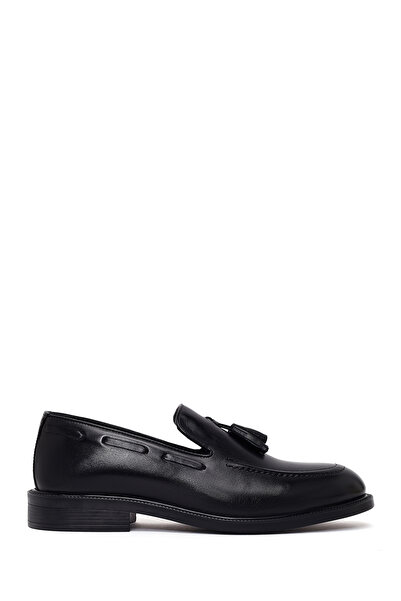 Derimod Men's Black Tasseled Leather Classic Loafer 26Sfd664218