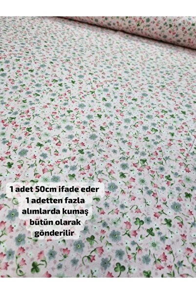 daisy star Poplin Kumaş Kırkyama için uygundur ( çiçek desen 50 x 170 )