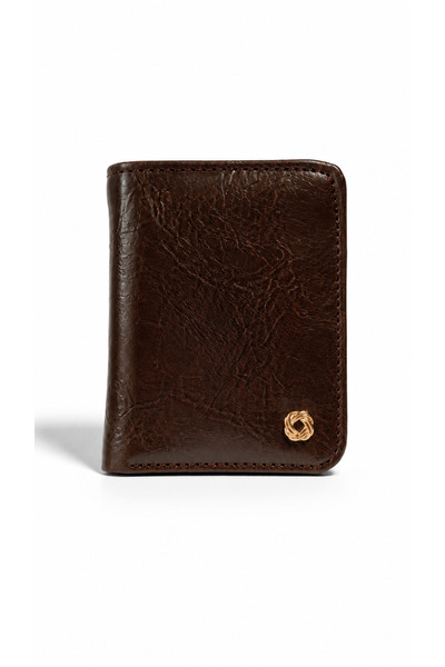 dericom Women's Mini Brown Wallet with Snap Closure – Cash Compartment