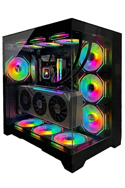 GAMELİNE Robust Premium 7x RGB Fanlı USB 3.0 TYPE-C Gaming Bilgisayar Kasası ...