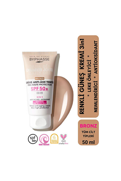 BYPHASSE Anti-Aging Renkli Sıvı Güneş Kremi Bronz Renk- Yeni Nesil Güneş Filt...