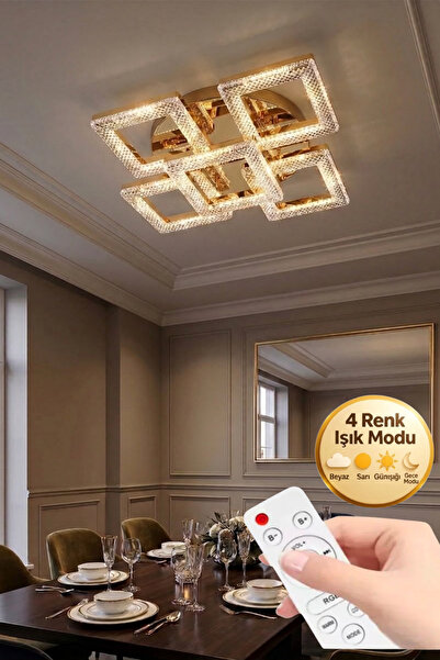 Lumia Lighting Yakamoz Model 5"li Gold 3 Renk Modu Ledli Modern Tavana sıfır ...