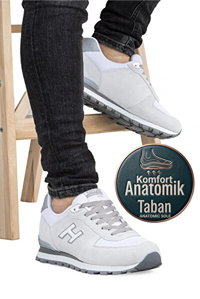 Hammer Jack Unisex Peru Ferum Weiß Echtleder Bequemer Sneaker Freizeitsportsc...