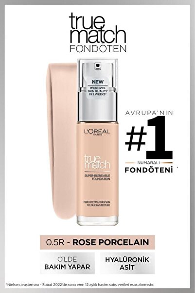 L'Oreal Paris L'oréal Paris True Match Bakım Yapan Fondöten 0.5r Rose Porcelaın
