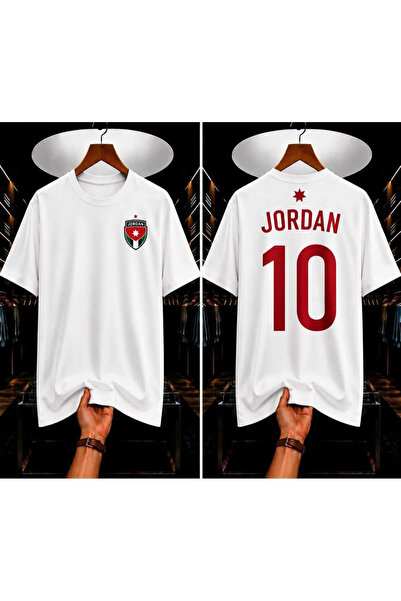 Wish BF Ürdün Jordan Baskılı Oversize Pamuklu Unisex Tişört