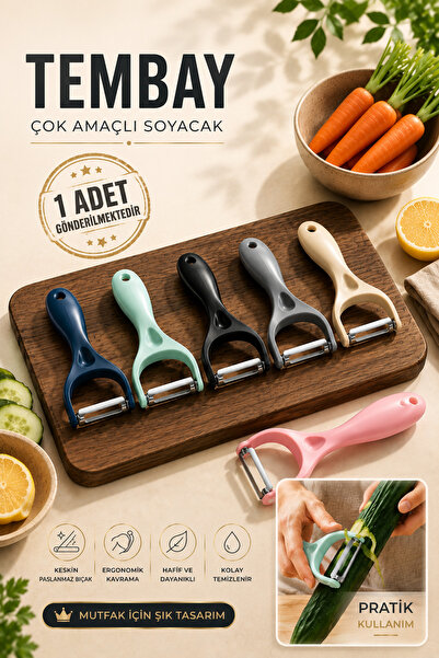 TEMBAY Meyve Sebze Soyacağı Salatalık Kabak Havuç Elma Soyacağı Sapan Soyacak