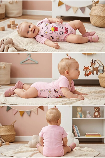 meyastore Baby Badi Teddy Bear Printed Snap Fasteners