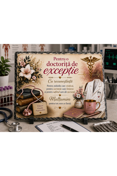 hiperborea Placă ardezie – Cadou pentru o doctoriță de excepție