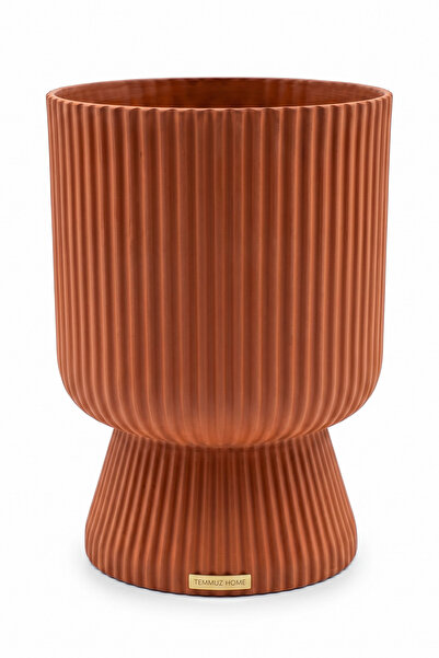 TEMMUZ HOME Lotus 1 Adet 1.8 Litre Ayaklı Saksı - 19.5 cm X 14 cm Çiçek ve Bi...