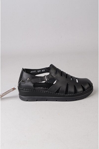 Forelli 22317 Alena Genuine Leather Comfort Women's Sandals Black
