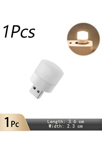 1Pc Mini USB Night Light, Warm , Eye Protection for Reading. LED Lamp for PC & Power Bank.